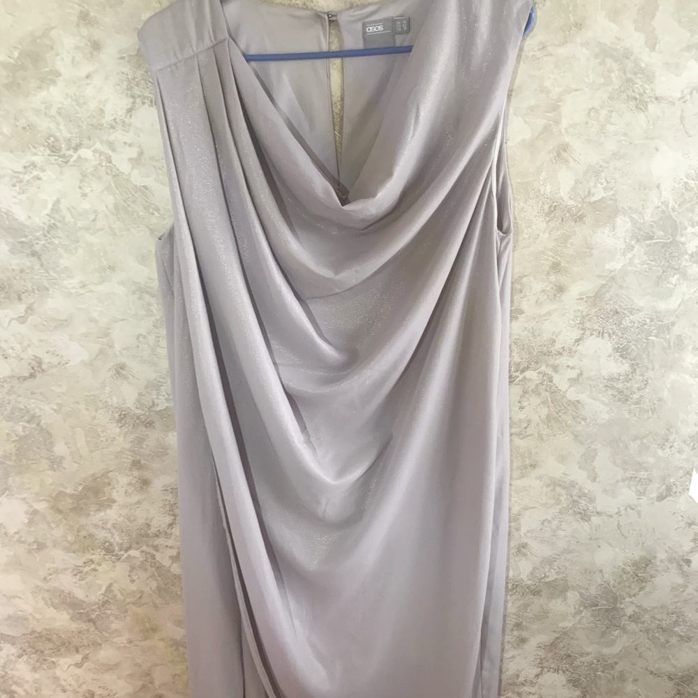 New ASOS Size 14 Plus Shimmering draped Dress.